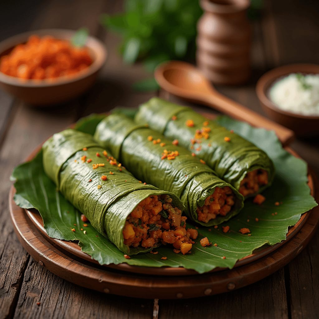 Las hallacas son un plato emblemático de la gastronomía venezolana, envueltas en hojas de plátano y rellenas con un delicioso guiso lleno de sabores y tradición.