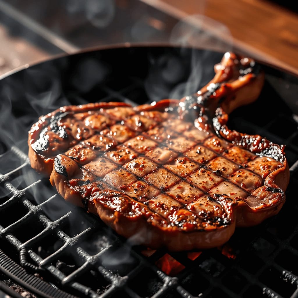 Vacio de ternera jugoso con marcas de parrilla doradas